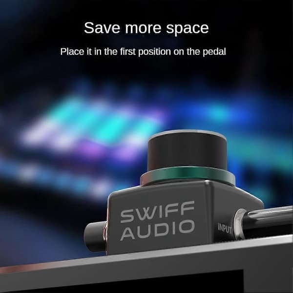 SWIFF C20 Innovativ Mini Pedal Tuner Kompatibel med Kromatisk Gitarr Bas Stämning LED Display Justerbart A4 Område Värde 430-449Hz-Perfekt