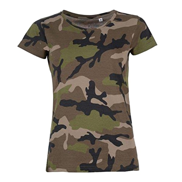 SOS Dame/Dame Camo Kortærmet T-Shirt - Perfet Camouflage L