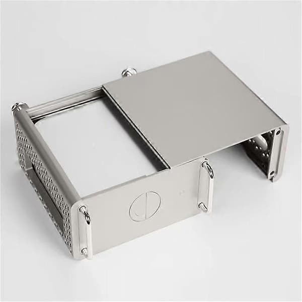 Kompatibelt Kompatibelt med Apple Mac Mini M4 / M4 Pro Skyddsfodral Anti-fall Kylskal med Kabel Silikonband - Perfekt Silver