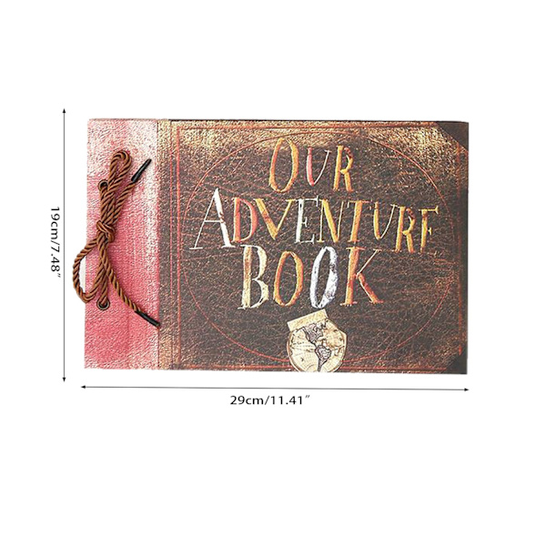 Adventure Book Up Scrapbook Fotoalbum Gör-det-själv-minne Scrapbook Hårt pärm Cover presenter för män Pojkvän - Perfet Retro