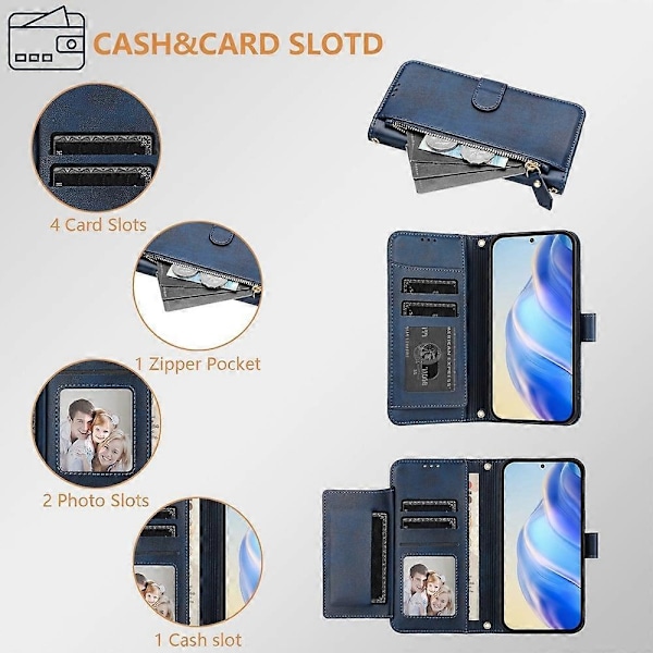PU-pungcover kompatibelt med Infinix Smart 6 / Smart 6 Plus - Perfet Blue