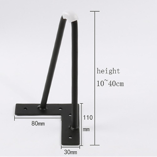 10cm-40cm Jern Bordben til Metalmøbel Fod Sort Guld Stol Sovesofa Hårnål Skrivebord Ben Skab Fødder til Kommode - Perfet 30cm Gold 1 pc