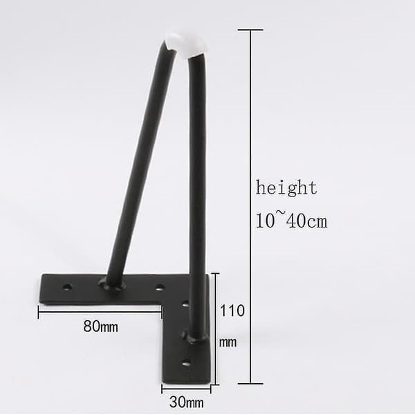 10cm-40cm Jernbordben til metalmøbelfod Sort Guld Stol Sofa Seng Hårnål Skrivebordsben Skabsfødder til kommode - Perfet 30cm Gold 1 pc