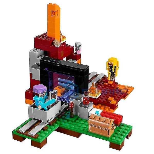 The Nether Portal Model Building Blocks With My World Actionfigurer Set Leksaker För Barn Barn Pojkar Flickor- Perfet
