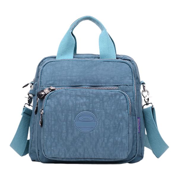 Casual nylon, iso matkalaukku, vedenpitävä käsilaukku, kaksisuuntainen kuluminen - Perfet Light Blue