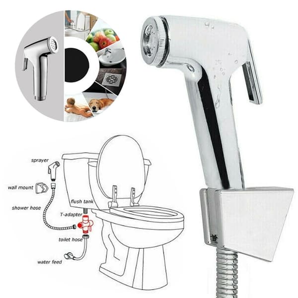 Duschhuvud Toalett Bidet Spruta Handhållen Kran SET 1