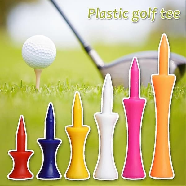 Golftees av plastslott - Alle farger og størrelser - 20 STK/POSE - Perfekt 30mm Red