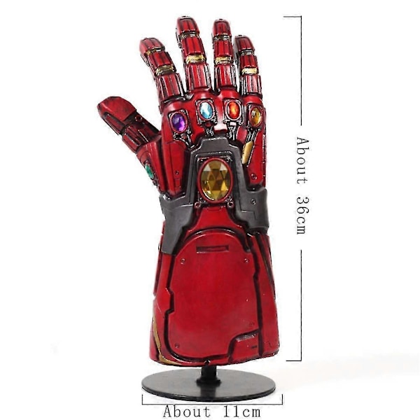 Averagers4 Valoisa Iron Man Infinity Stone -Hanska Liikkuvalla Käsineellä Cosplay-Rekvisiitta - Täydellinen