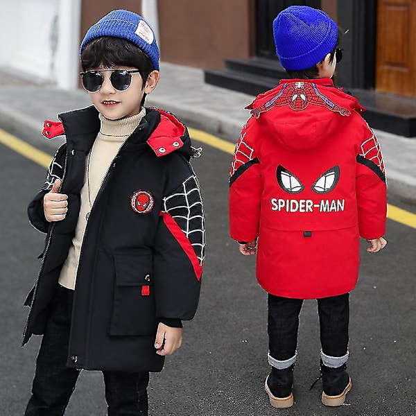 Ny vinterjakke for barn med hette - Spider-Man - Vinter 2022 - Perfekt Black 140cm (8-9years)