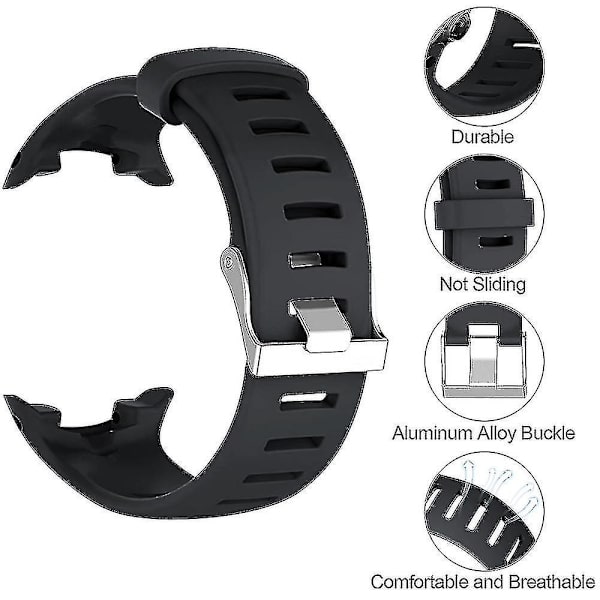 Remm for Suunto D4 / D4, erstatningsmyk silikonarmbånd for Suunto D4 / D4i Novo-Perfet White