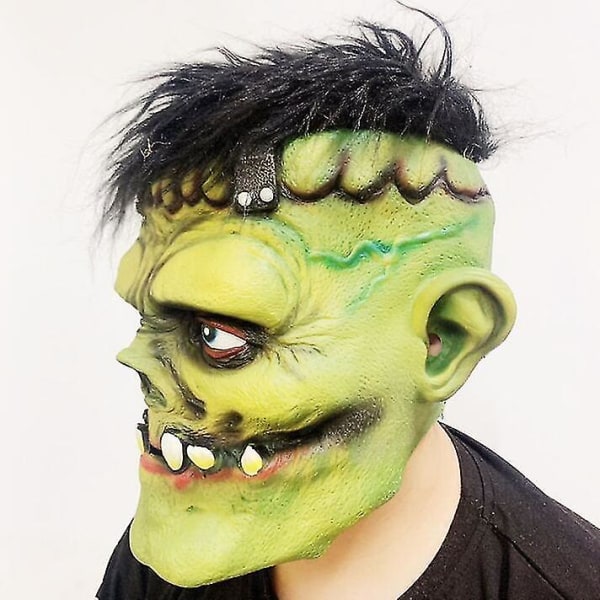 Grön mask Halloween Skrämmande karnevalsfest Maskerad huggtänder  Skräcktillbehör Cosplay Grön naturtrogen unisex 2d86 | Fyndiq