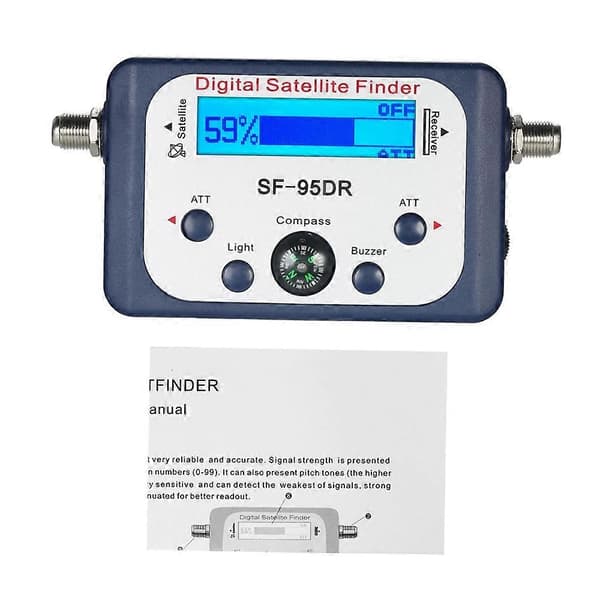 Digital satellitfinder satellitsignalmeter mini digital satellitsignalfindermeter med LCD-display digital satfinder med kompas - perfekt