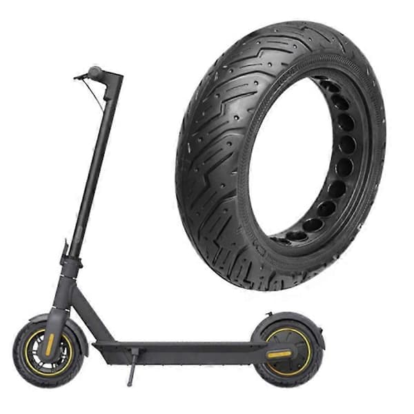 10x2,5-tommers solid dæk kompatibelt med Ninebot G30 Max, anti-eksplosion, gummiudskiftning - Perfekt