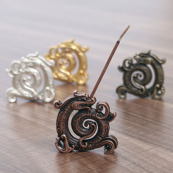 Lucky Feng Shui Copper Dragon Creative Retro Røkelsesholder Ho - Perfet