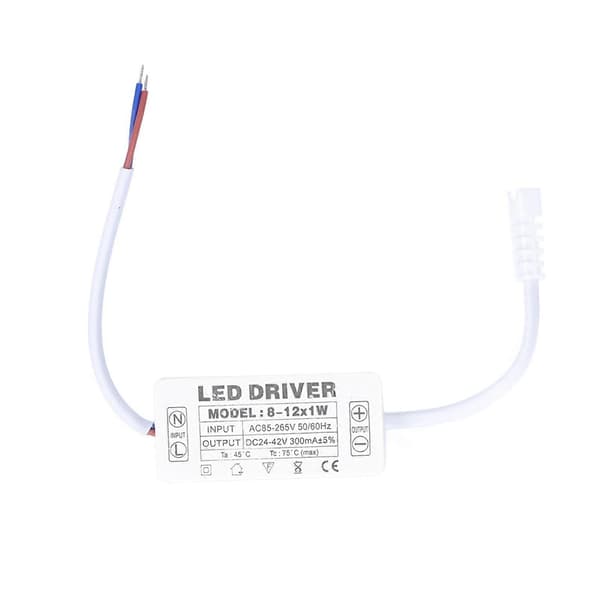 LED Driver 300mA Konstant Strøm Transkompatibel med DC24‑42V Lampe Strømforsyning Driver AC85‑265V-Perfet