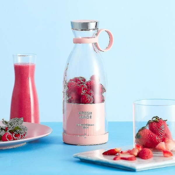 Bärbar Elektrisk Saftpressare Blender Usb Mini Fruktblender Saftpressare Fruktutvinnare Mat Shake Multifunktionell Saftpressare-Perfekt Pink