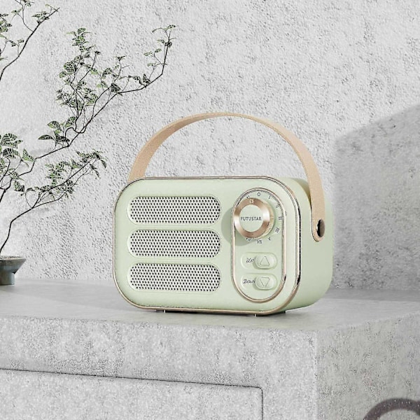 Monitoiminen Mini Kannettava FM-Radio Bluetooth-Kaiutin USB TF AUX Sisä- ja Ulkokäyttöön Retro-Design Langaton Kaiutin - Täydellinen Green