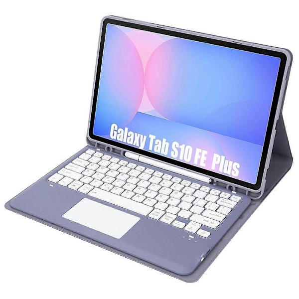 Bluetooth-tangentbord Kompatibla med Galaxy Tab S10 FE+-Perfet Purple