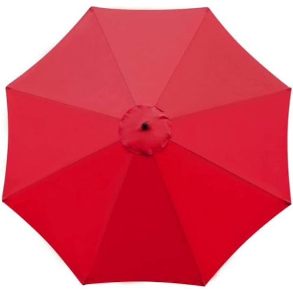 Reservedeksel for parasoll, 8 ribber, 3 M, vanntett, anti-UV, reservetekstil, rød-Perfet