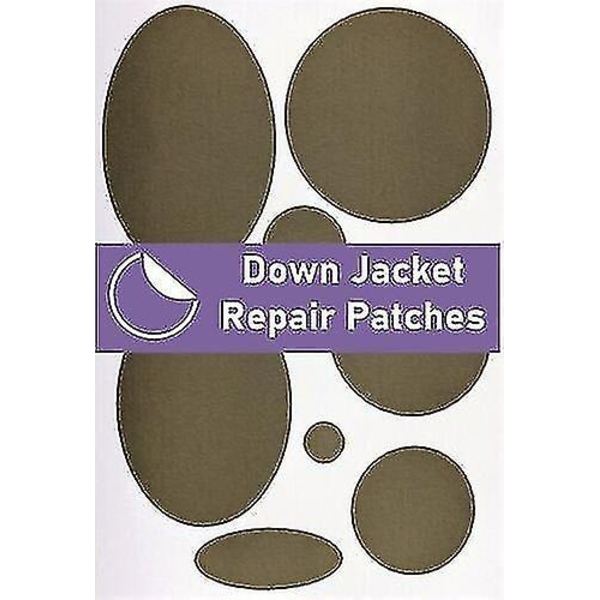 Reparationsset för dunjacka - Förskurna, självhäftande, mjuka, vattentäta Olive Green
