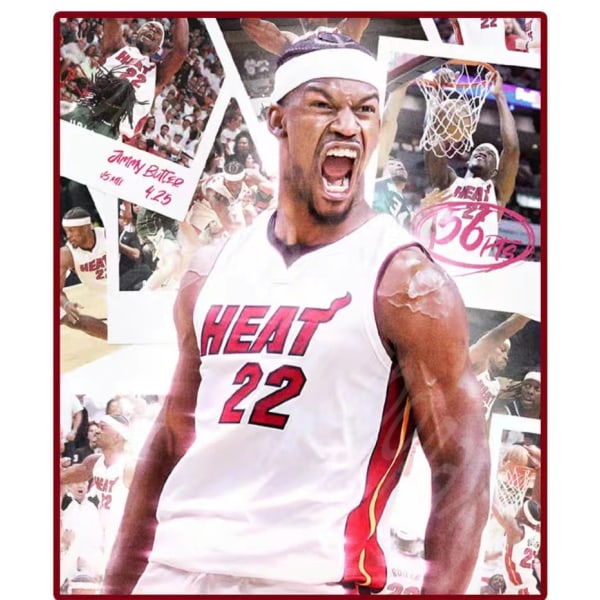 Baskettröjor Sportkläder Jimmy Butler Miami Heat Nr 22 Baskettröjor Vuxna Barn Fotbollströjor - Perfet City Edition Pink children 20（105-120cm）