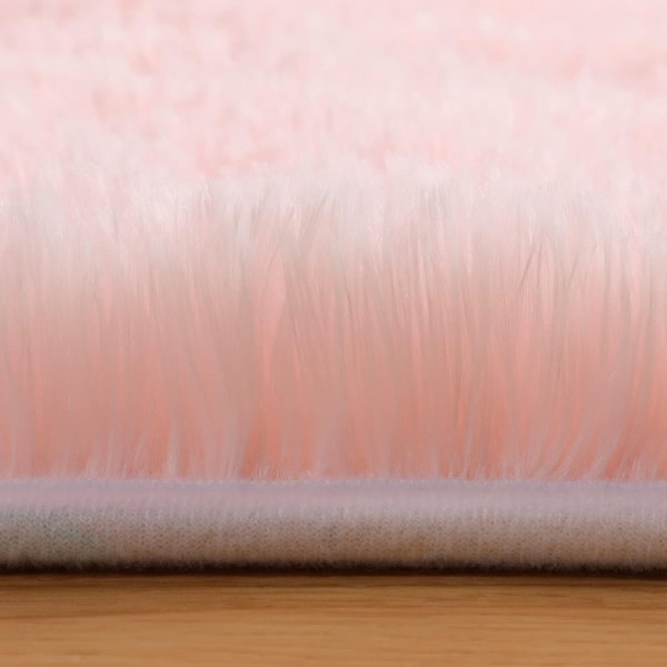 Tie-dyed vanlig rund plysj teppe-Rose - Perfet 120*120cm