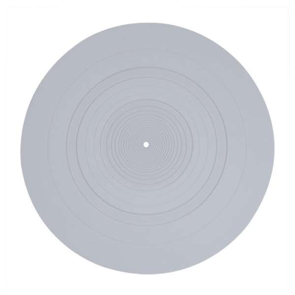 12 Tommers Platespiller Matte Gummi Silikon Pad for Alle LP Vinyl Platespillere - Perfekt black