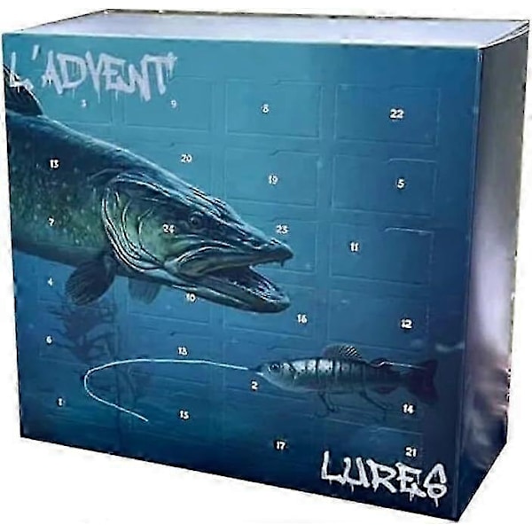 LADVENTLURES 2024, Fiske-Adventskalender, Fiske-Lokkemad Julegaver - Perfekt b