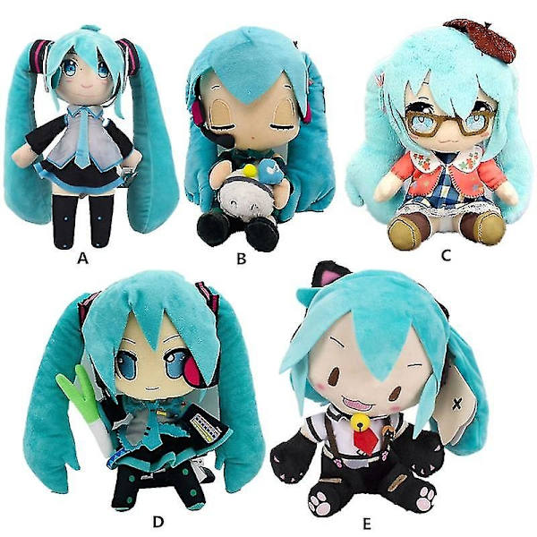Anime Hatsune Miku Plyschleksaker Fyllda mjuka dockor Barn Födelsedag Julklappar 25cm/9.8in[HK]- Perfet D