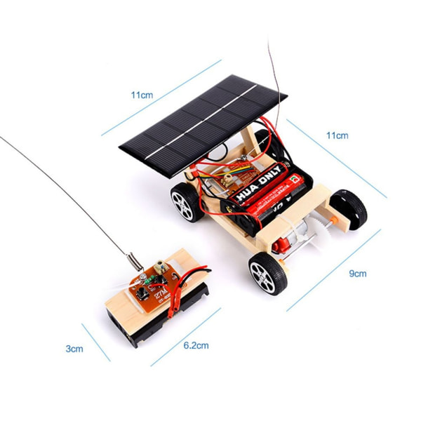 1. Fjernbetjening Bil Solar Car Model STEM Uddannelse - Perfet