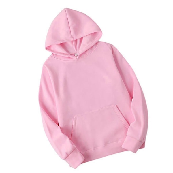 Unisex Bomuldstrøje med Snørehætte - Perfekt Pink M
