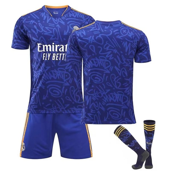 Real Madrid Away Royal Soccer Kits Soccer Jersey T-paita 22/23 - Perfet no number 20(110-120CM)