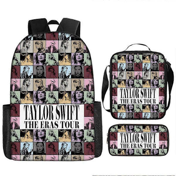 Taylor Swift Tryckt Skolväska Barnryggsäck eller Axelväska eller Pennfodral eller 3-delars Set för Barn BBS29-Perfet Three piece set