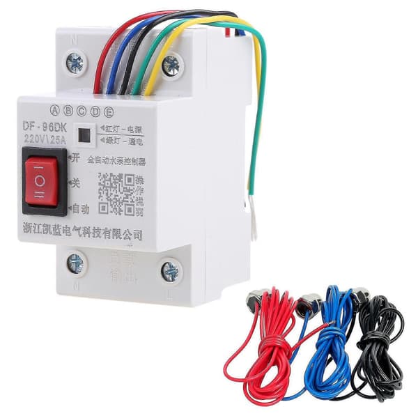 Df-96d Vattennivåregulator Automatisk Vattenpumpsregulator Lätt att Använda - Perfekt whith 3 probes 2m