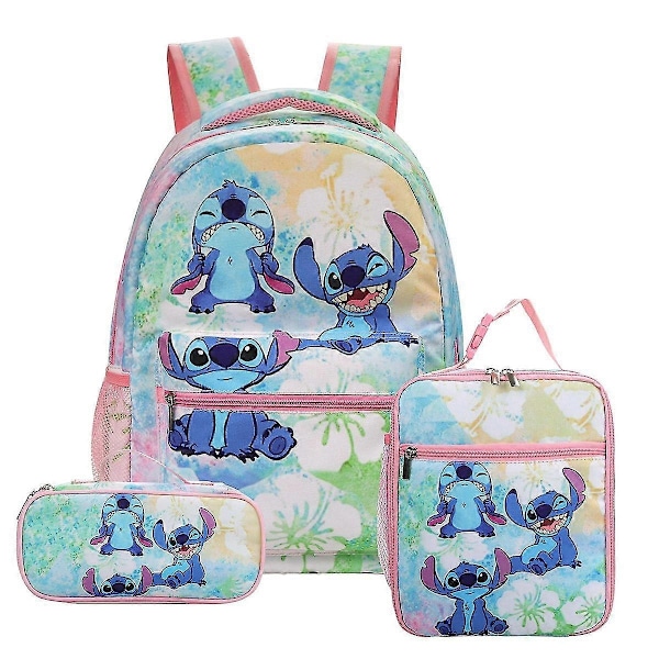 Stitch ryggsekk tredelt sett for grunnskole- og ungdomsskoleelever (ryggsekk + matpakke + pennal) - perfekt Product 3