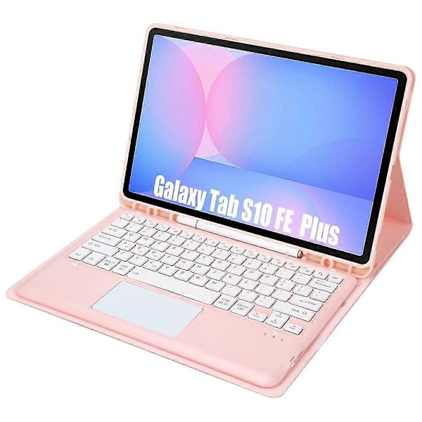 Bluetooth-tangentbord kompatibla med Galaxy Tab S10 FE+-Perfet Pink