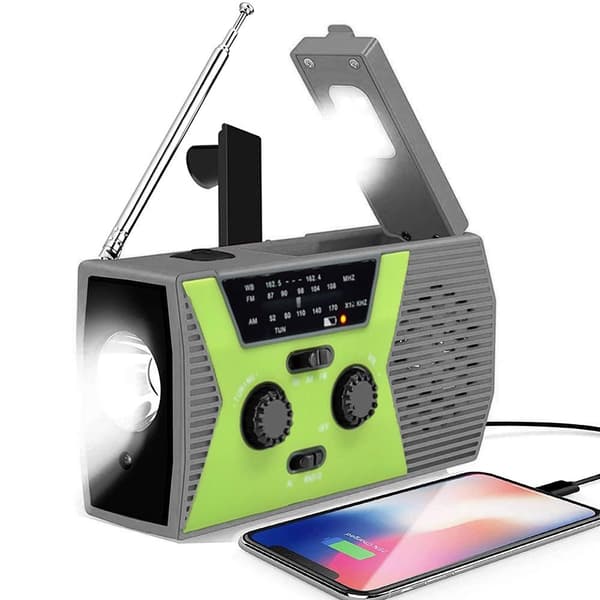 Vevradio Nödradio Solcellsladdare 2000mAh - Perfet Grön
