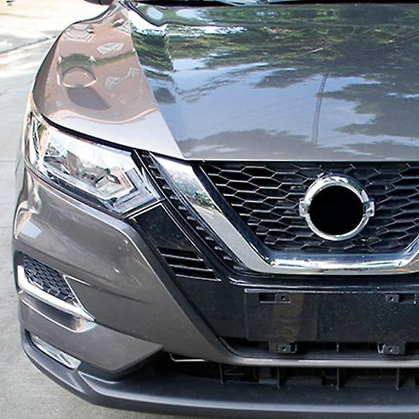 Auto Tilbehør Front Tågelygter Lampe Øjenlåg Øjenbryn Dæk Trim Krom Passer Kompatibel med Nissan Qashqai J11 2018 2019 Abs-Perfet