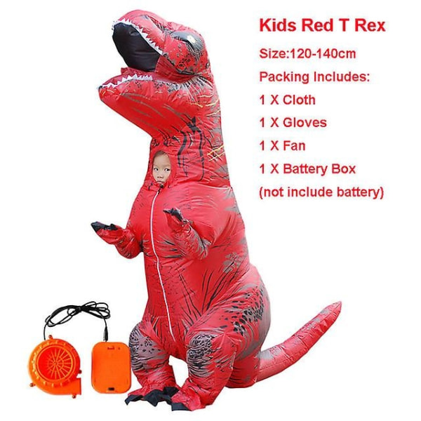 uppblåsbar dinosauriekostym Carnival Halloween - Perfet red kid