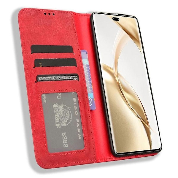 för Honor 200 Pro 5G Fodral Magnetisk Stängning Plånbok Läder Telefonskal - Perfekt Style D