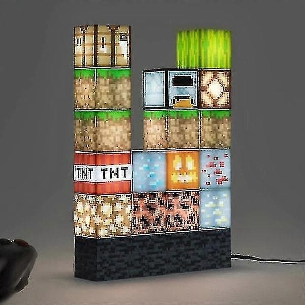 Minecraft Natlamper Stick Lampe USB Dekor Byggeklodser - Perfekt