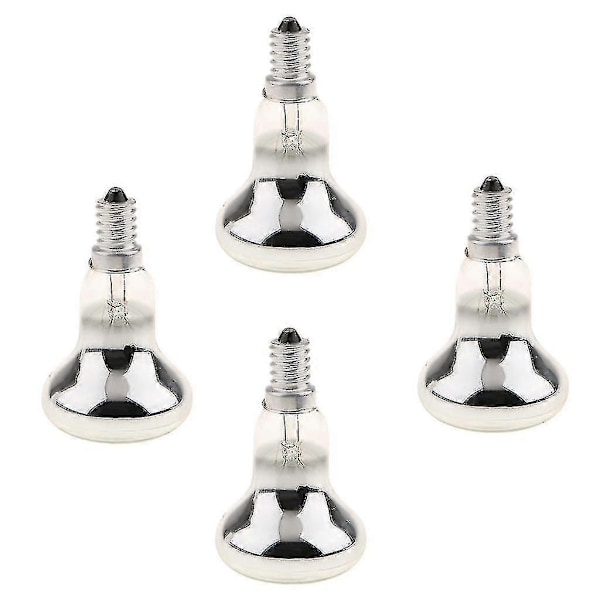 Förpackning med 4 st R50 SES E14 40W Spotlight Glödlampa Reflektorlampa för Inomhus- och Utomhusbelysning - Perfekt
