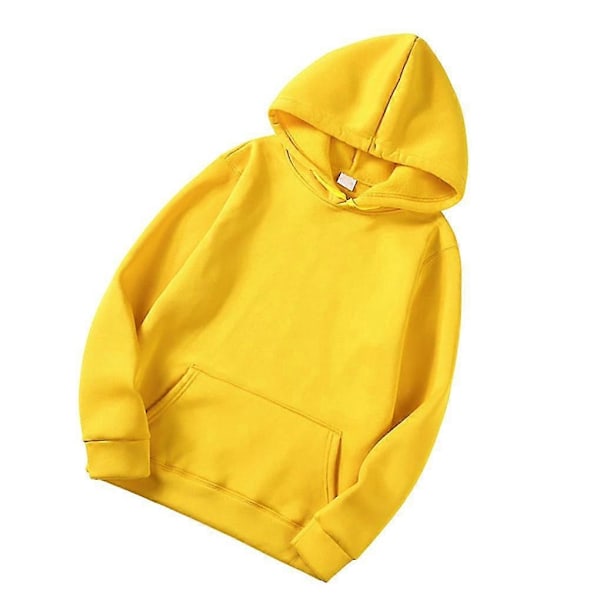 Unisex Bomuldstrøje med Snørehætte - Perfekt Yellow XL