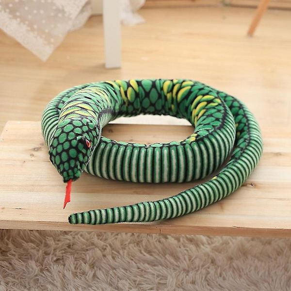 Rolig tecknad orm plyschleksak Green Snake-Perfet Green Snake 300cm
