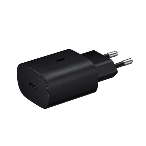 25W hurtiglader, USB Type C-kontakt (uten kabel) (1 stk) Sort - Perfet