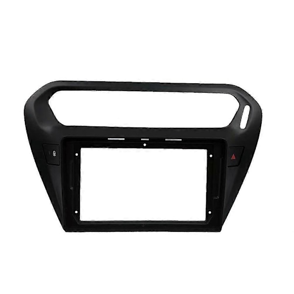 Tomme 2din Bilpanel for Peugeot 301 2014-2018 Dashbordmontering Dobbel DIN DVD Ramme for Citroen SLYSEE 2014-2018 - Perfekt Only Frame-black