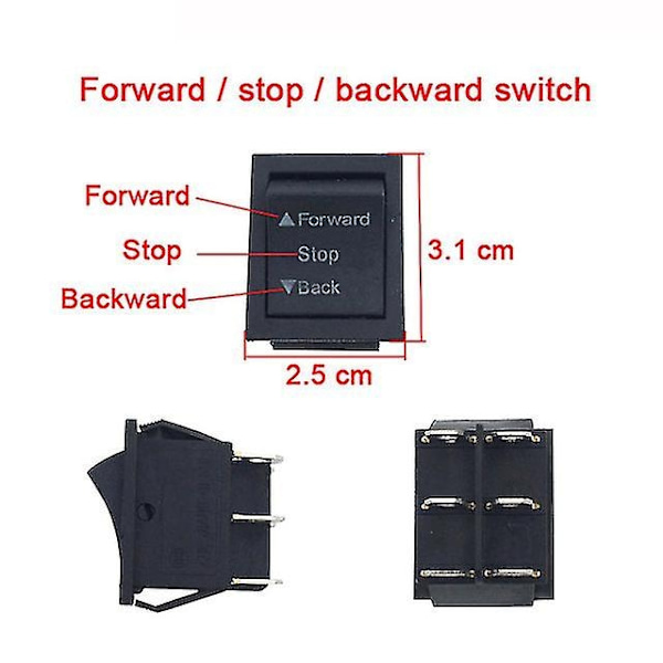 Elektriske biler for barn, elektrisk bilbryter, lekebil, elektrisk motorsykkelbryter, fjernkontrollbilbryter, motorsykkelutstyr - Perfekt Forward Backward