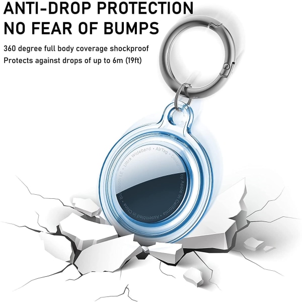 Waterproof AirTag, 4-pack Apple AirTag nyckelring, AirTag C - Perfet