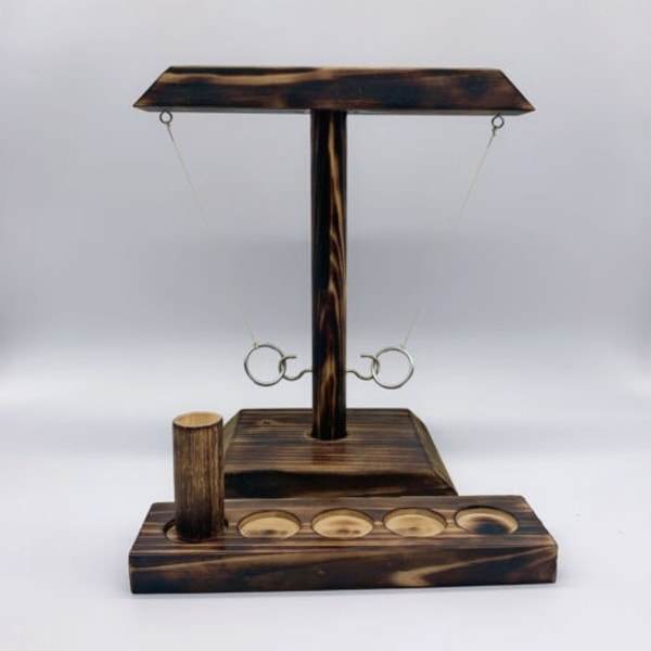 Hook and Ring Toss Battle Game Håndlagde Drikkespill Leker - Perfet