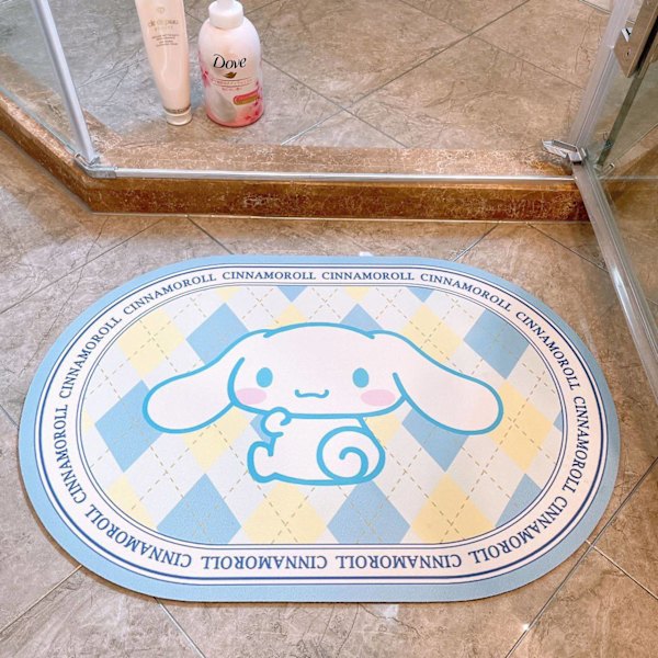 Sanrio mat toiletabsorberende hurtigtørrende skridsikker gulvmåtte - Perfet cinnamoroll